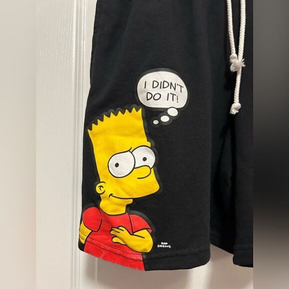 Forever 21 women’s drawstring Shorts The Simpsons graphic print Bart I didn’t do - Picture 4 of 15